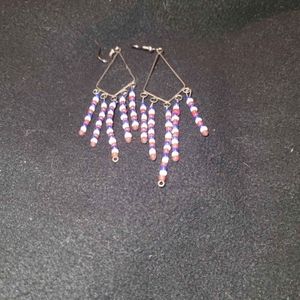 Red white an blue earrings